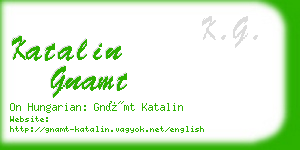 katalin gnamt business card